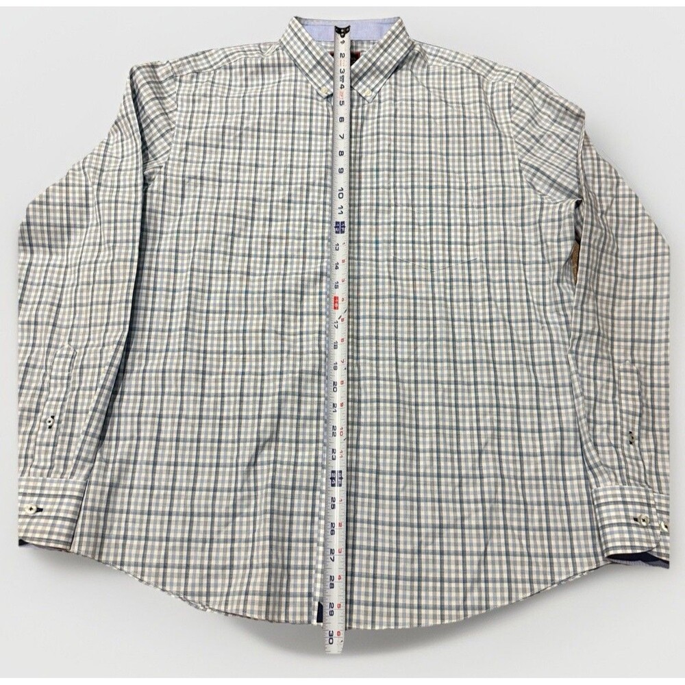 UNTUCKit Men’s XL Slim Fit Check Performance Shirt Long Sleeve Button Up - Picture 9 of 12